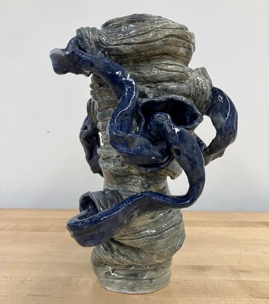 16" tall, coiled vessel